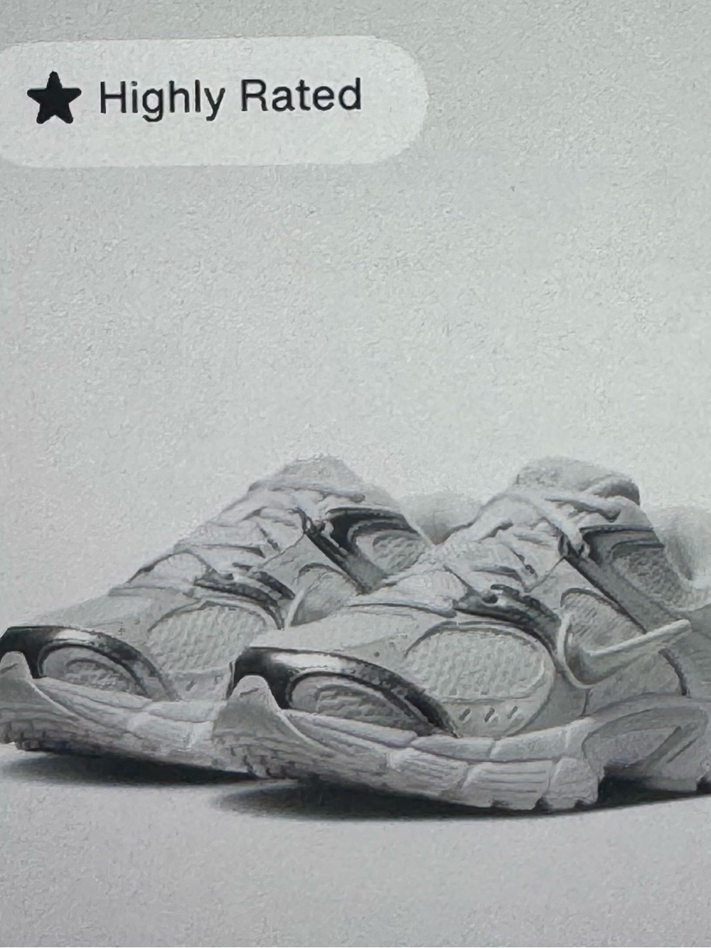 Nike White and Silver Athletic Sneakers V5 - Picture 9 of 9